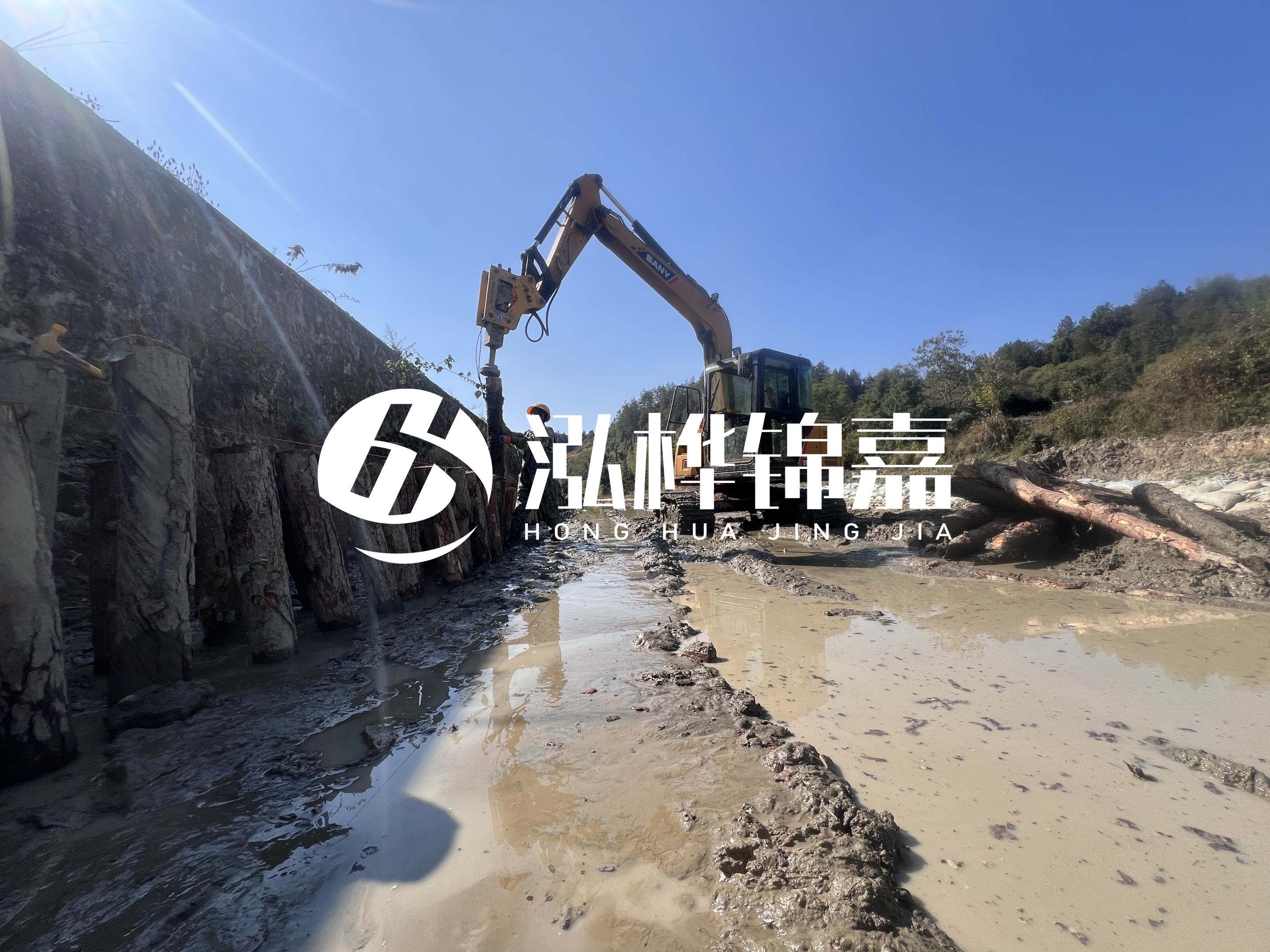 河里打樁起什么作用-河道里打木樁好還是水泥樁好？