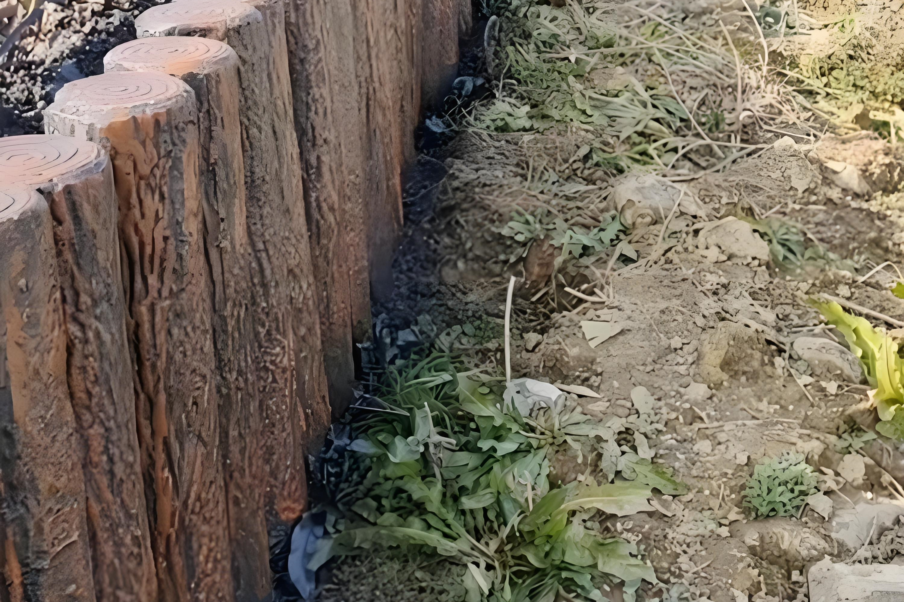 水泥樁批發(fā)廠家泓樺錦嘉-水泥仿木樁表面的紋理是如何制作出來的？